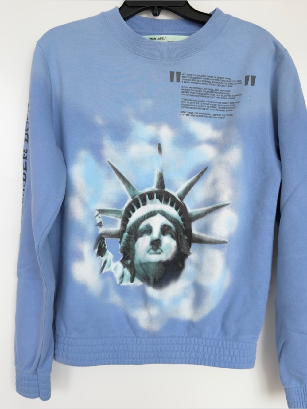 Off-White Light Blue Crewneck Sweater